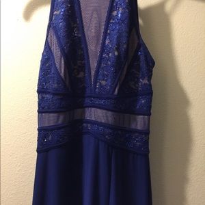 navy blue prom dress